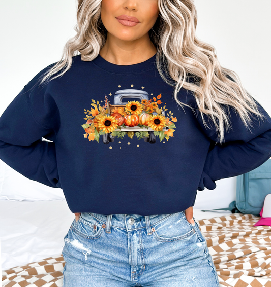 Sunflower Pumpkin Truck